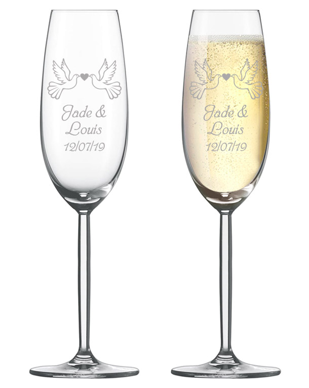 Flute Champagne Gravée Colombes