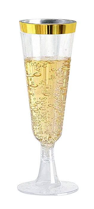 Verre à champagne Alize avec cuivre doré 300 ml, 6 pcs