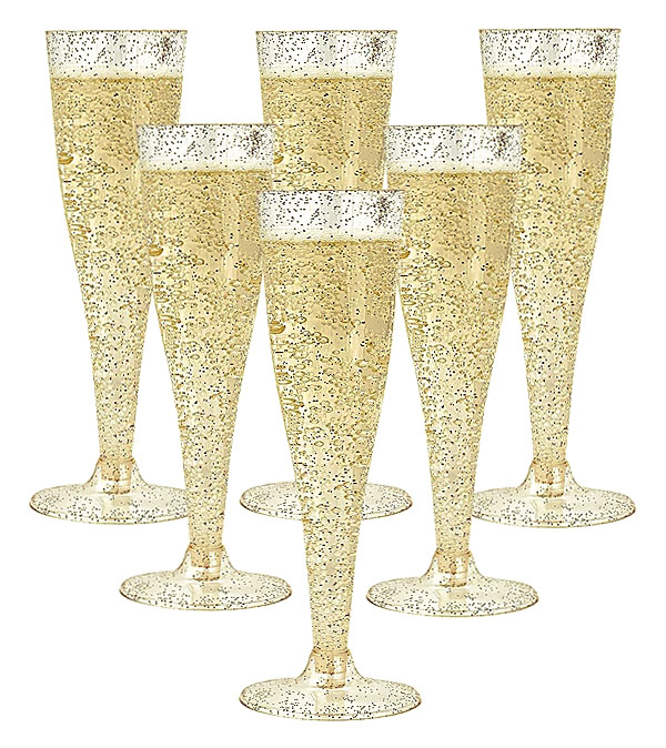 Flute Champagne Coupe Cocktail Pailleté Dorée