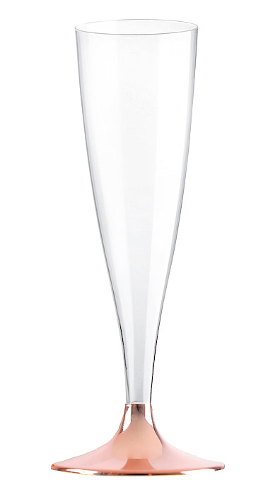 Flutes À Champagne Plastique Rose Gold X10 | Noel.