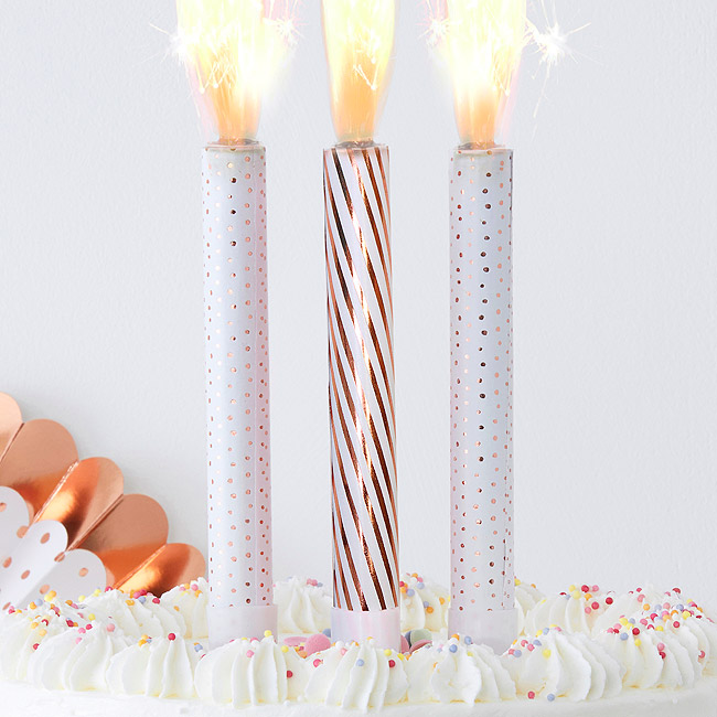 Fontaines à Sparklers Lumineuses Pour Gâteau - Lot De 12 - Décoration Fête Anniversaire, Noël