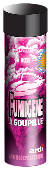 Fumigène en pot rose 2 minutes, fumée rose