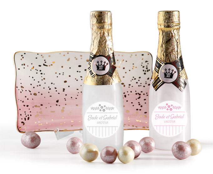 Bouteille Champagne Gel Douche Blanc Cadeau à Offrir Cadeaux Invités