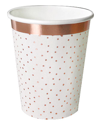 Gobelets Tasses Café Kraft et Blanc 12cl x25