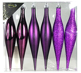 Gouttes de Noel Paillettes Assorties Violet Prune