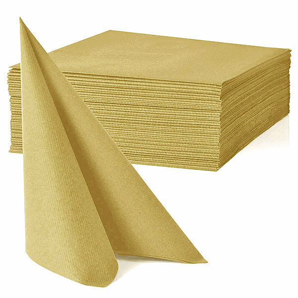 Serviette de table papier Jaune Or