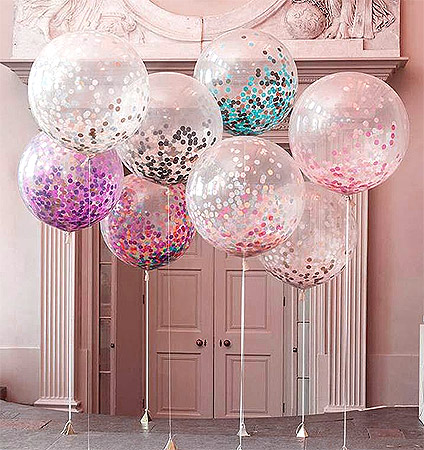 Gros Ballon Géant Avec Confetti Décoration Salle