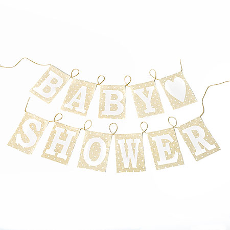Guirlande en lin Baby Shower