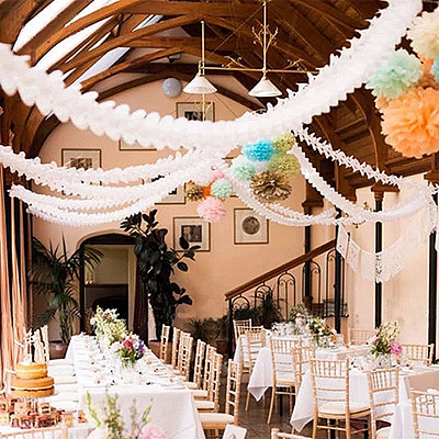 Gurilande Papier Suspension Déco Mariage Chic