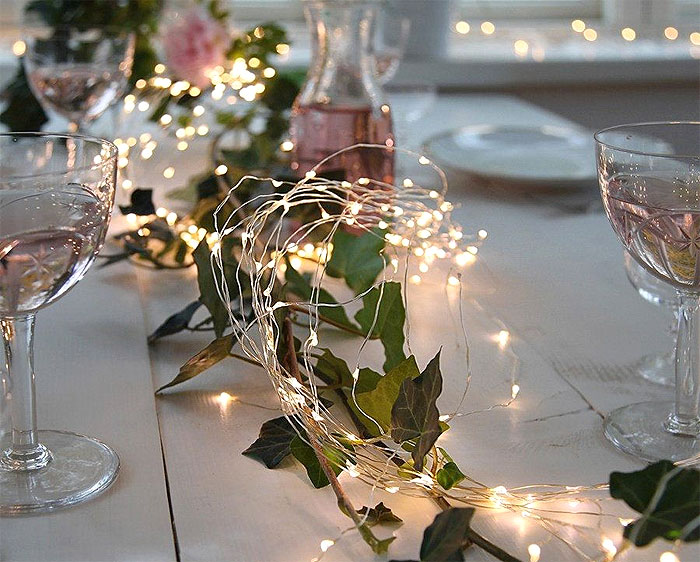 Guirlande Cristal Ronds Plats Mariage  Perles Guirlandes Décoration de  Table