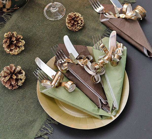 Serviettes de table en intissé Vert Sauge