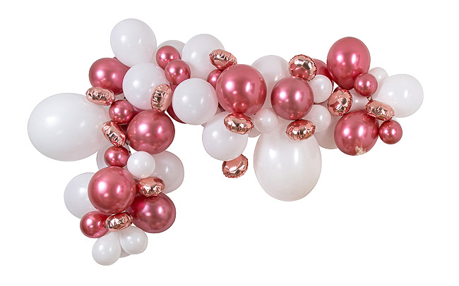 Kit Arche 70 Ballons Rose Gold et Blanc La Gipsy