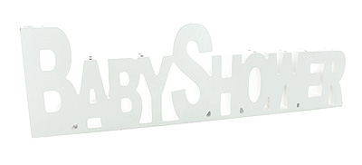 Lettre Baby Shower en Bois Blanc