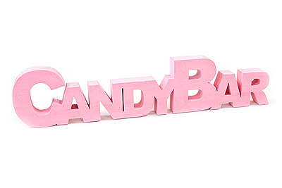 Lettre Candy Bar Rose Pas Cher