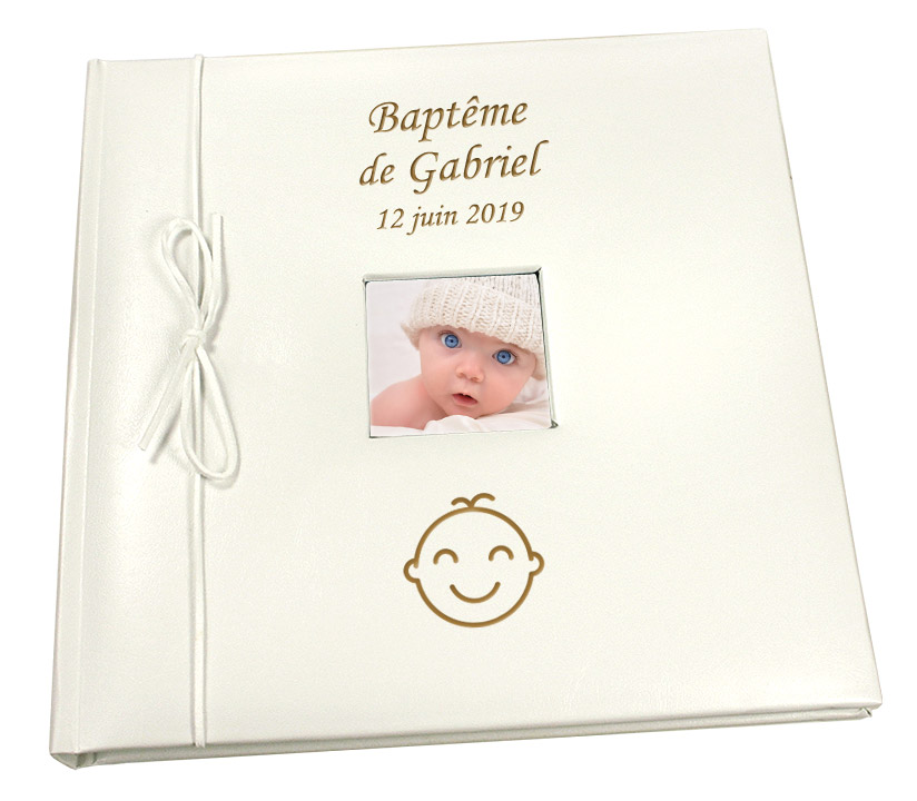 Livre d'Or Album Photo Personnalisé Baptême Bébé