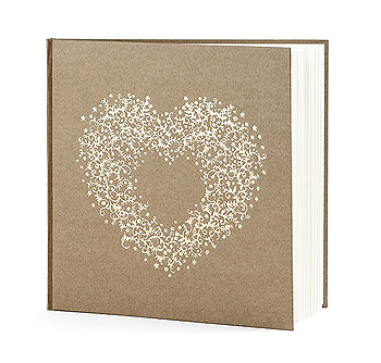 Livre d'Or Kraft Romantique Coeur Doré