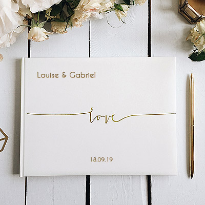 Livre d'Or Mariage Personnalisé sobre