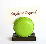 Macaron Porte Nom Mariage Vert Anis