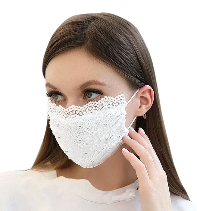 Masque Covid Paillettes Noir Argent