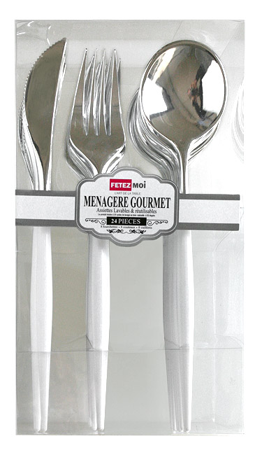 Ménagère Gourmet 24 Pièces Argent