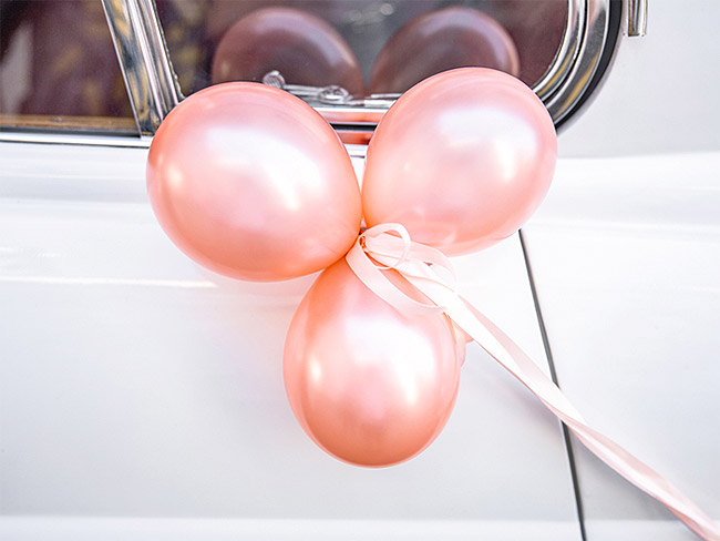 Petits Ballons Brillants Rose Gold 12 cm Pas Cher