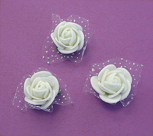 Petites roses blanches autocollantes