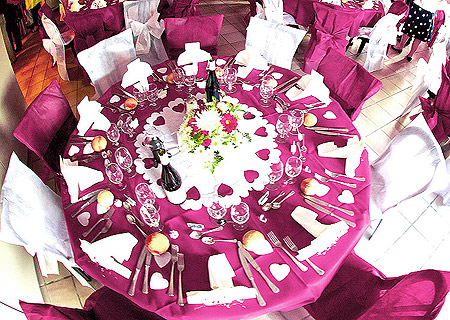 Nappe Ronde Mariage Fuchsia