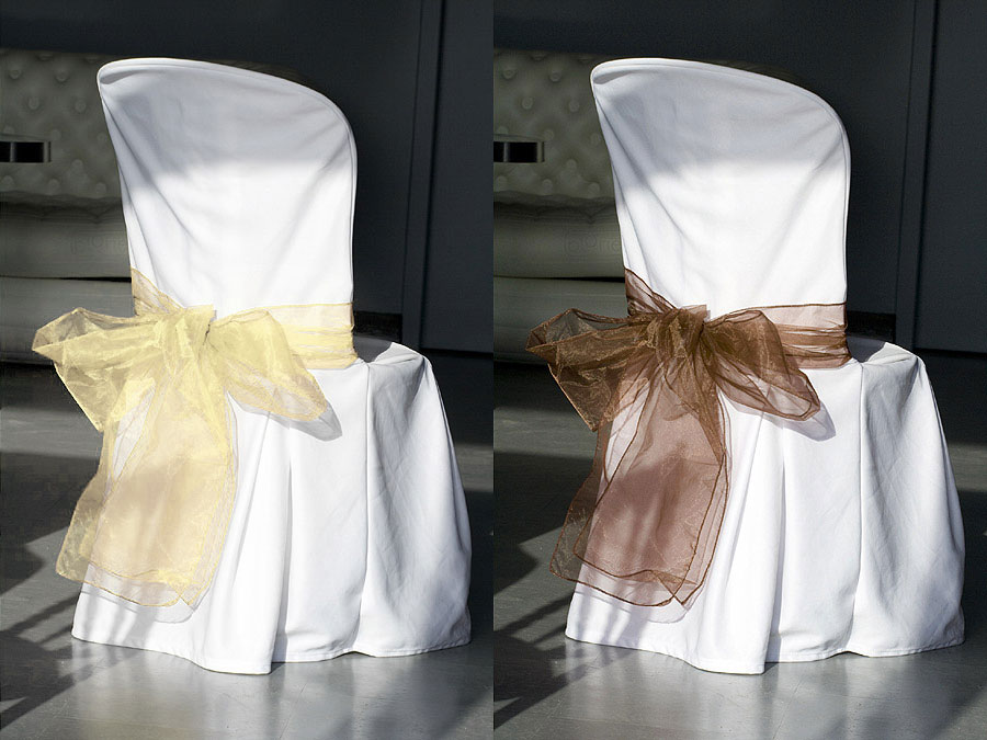 Noeuds de Chaise en Organza Mariage | Housses de Chaise Mariage