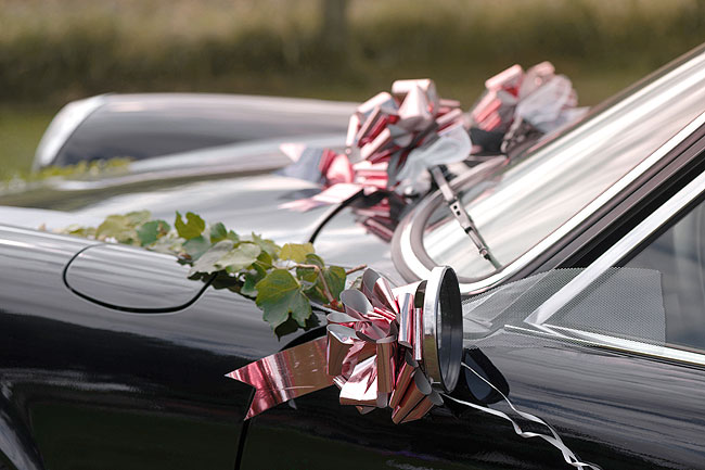 Tulle Personnalisé Voiture Mariage - Décoration Voiture Mariage  Personnalisée