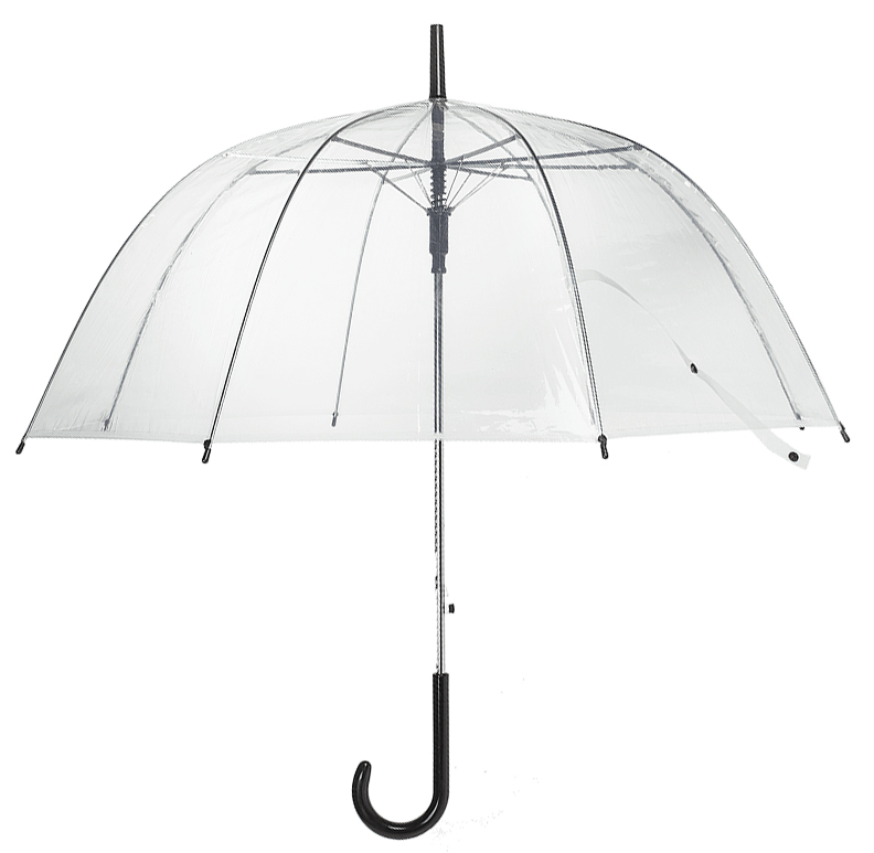 Ombrelle Parapluie Transparente Noire Mariage