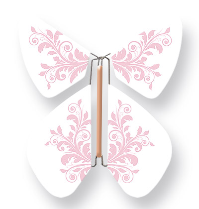 Papillon Magique Volant Fleur Rose