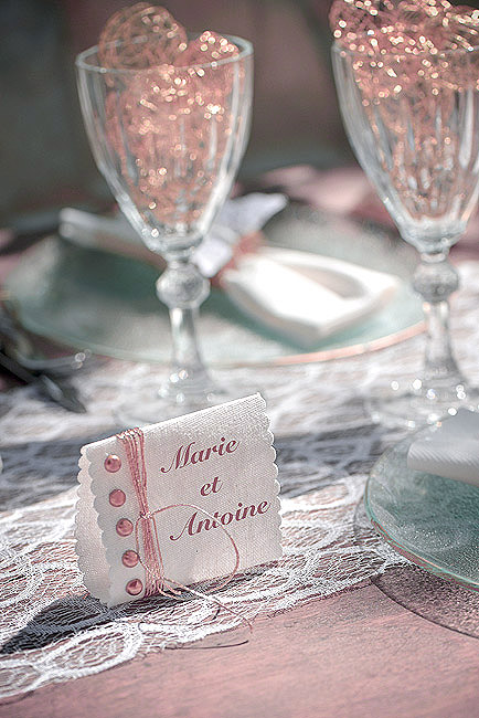 Perle Rose Gold DIY Marque Place Mariage