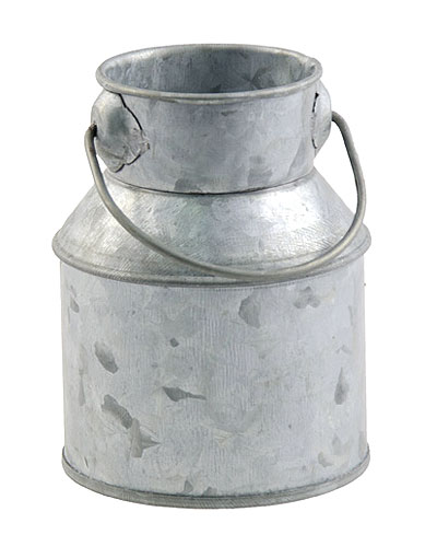 Petit pot en zinc naturel 9 cm haut