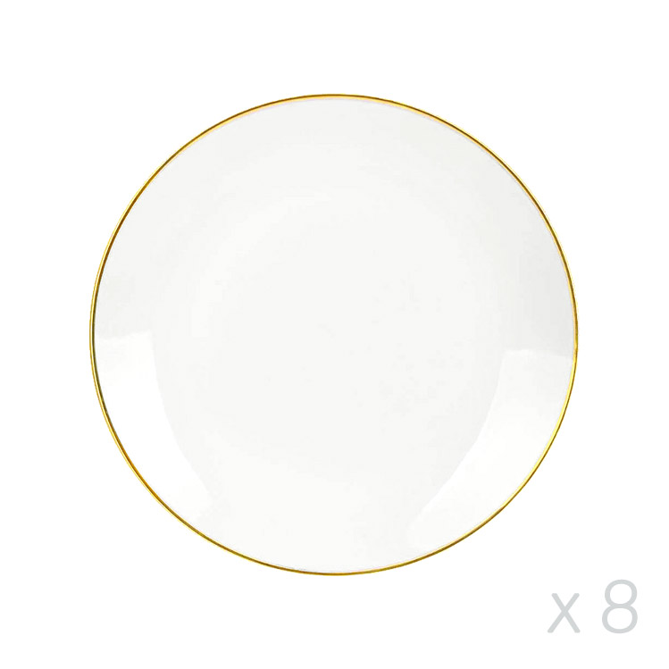 Assiette Minéral Plastique Réutilisable Premium Blanc 20cm - Polydis