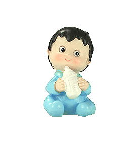 Figurine garçon bébé biberon déco de table