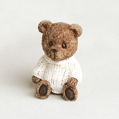 Petit Ourson Brun Ceramique 4cm X1 Scrapbooking Loisirs Creatifs