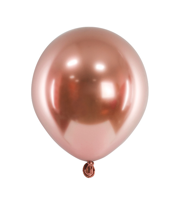 Petit Ballon Baudruche Glossy Opaque Rose Gold 12 cm
