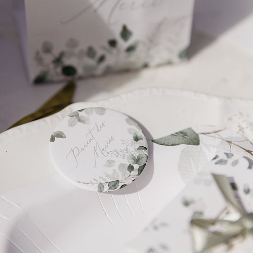 Badge mariage - Eucalyptus