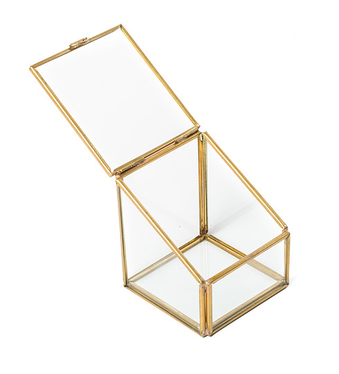 Porte Alliances en Verre Doré