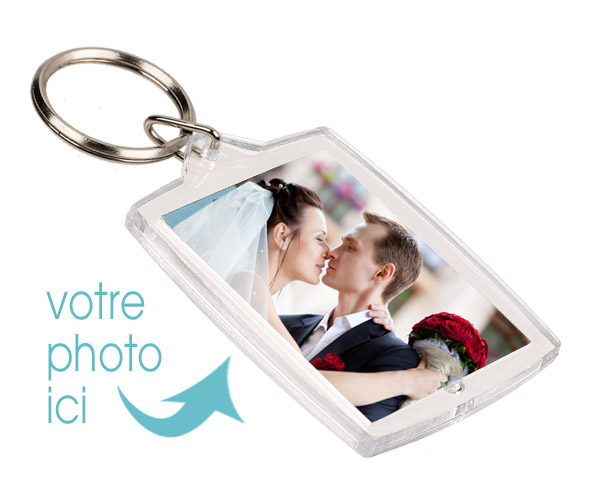 Porte clé personnalisable avec une photo et un message