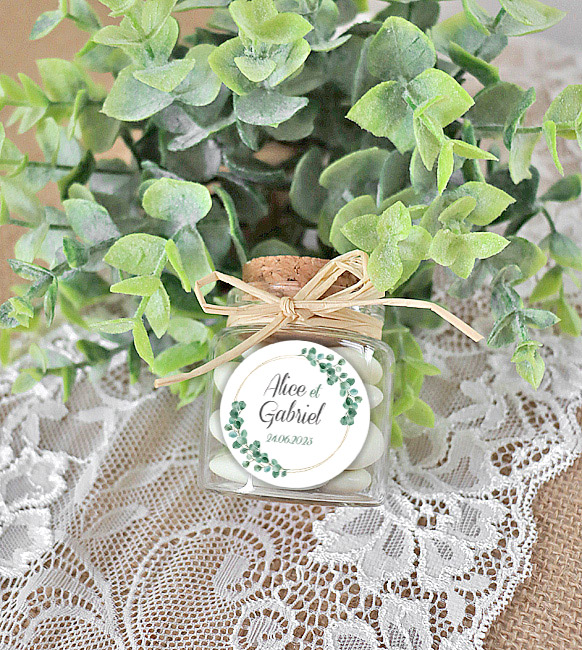 Étiquette adhésive mariage Eucalyptus - Le Comptoir du Bonheur