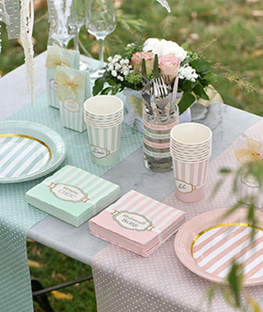 Déco de table Baby Shower Vert pale