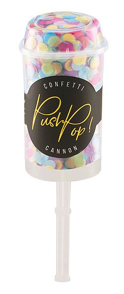 Lanceur Confettis Push Pop Multicolores