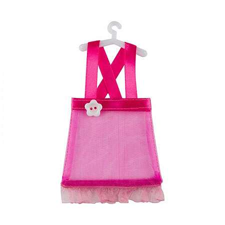 Robe Bretelle à Dragées Bapteme Fille Fuchsia