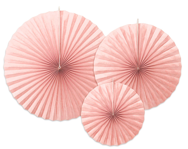 Rosaces Décoration Eventail Rose Blush