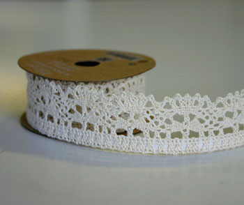 Ruban Dentelle Autocollant En Coton - Blanc Et Beige, Motif Vintage Floral - Pour DIY, Scrapbooking, Mariage, Décoration