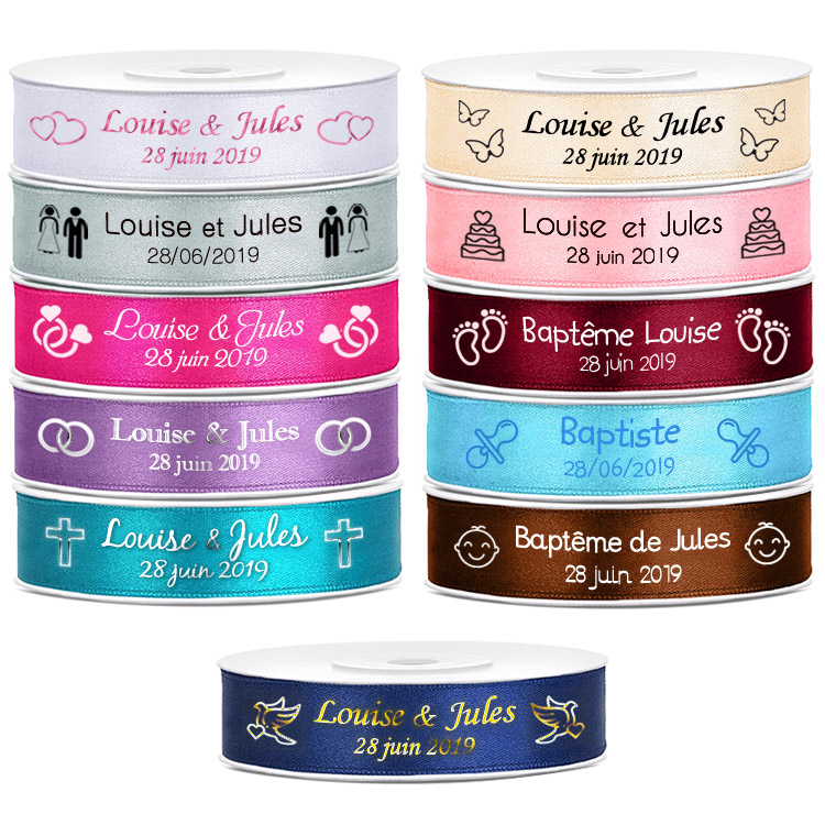 Bracelet ruban satin à personnaliser - MSBRSAT