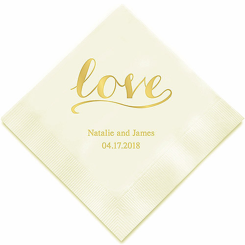 Serviette Mariage Personnalisée Ivoire