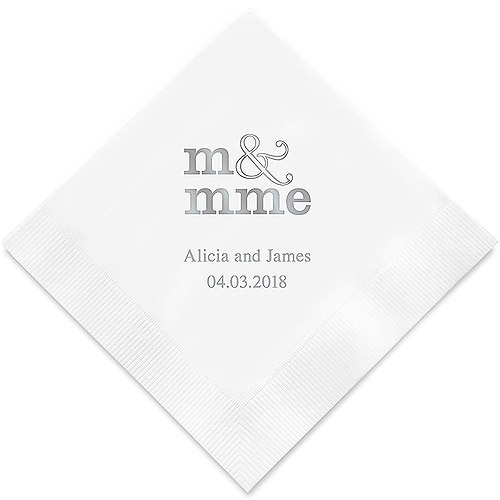 Serviette Table Personnalisée Mariage Mr Mme