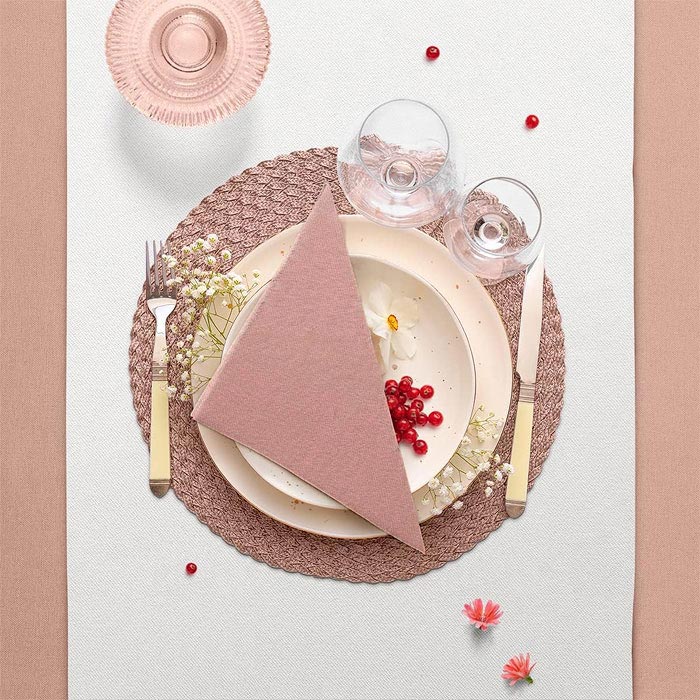 Serviettes de table enfant (lot de 2) Rose